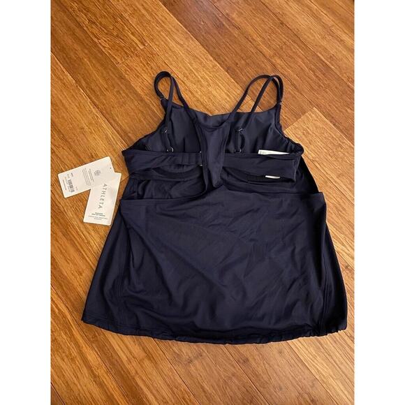 NWT 36 B/C Dress‎ Blue Athleta Seascape Bra Cup Sea Scape Blousy Tankini Top $74 - Picture 6 of 7
